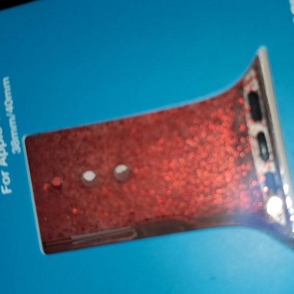 Red Glitter Apple Watch band - Picture 2 of 3
